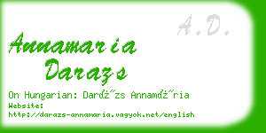annamaria darazs business card
